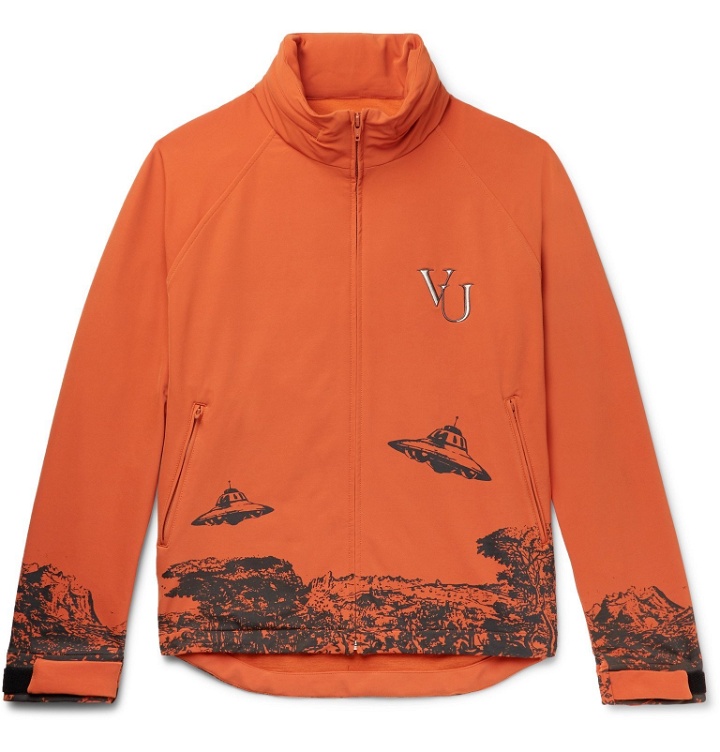 Photo: Undercover - Valentino Logo-Embroidered Printed Nylon-Blend Jacket - Orange