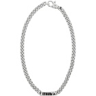 Heron Preston Silver Curb Chain Style Necklace