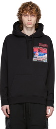 Valentino Black Brocade Patch Hoodie