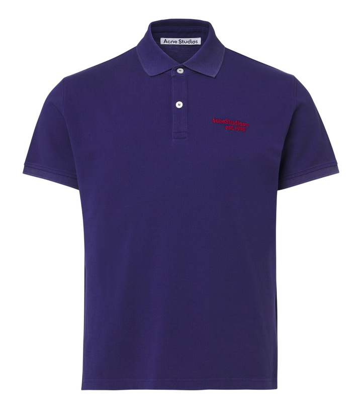 Photo: Acne Studios Logo cotton piqué polo shirt