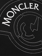 Moncler Genius - 7 Moncler Fragment Logo-Embroidered Cotton-Jersey Hoodie - Black