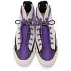 Converse Grey and Purple Deck Star Zip Sneakers