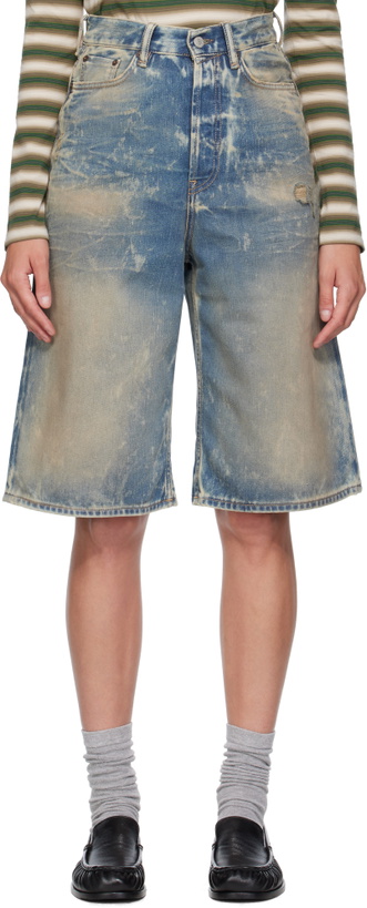 Photo: Acne Studios Blue Loose-Fit Denim Shorts