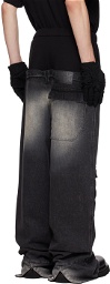 SPENCER BADU Black Paneled Jeans