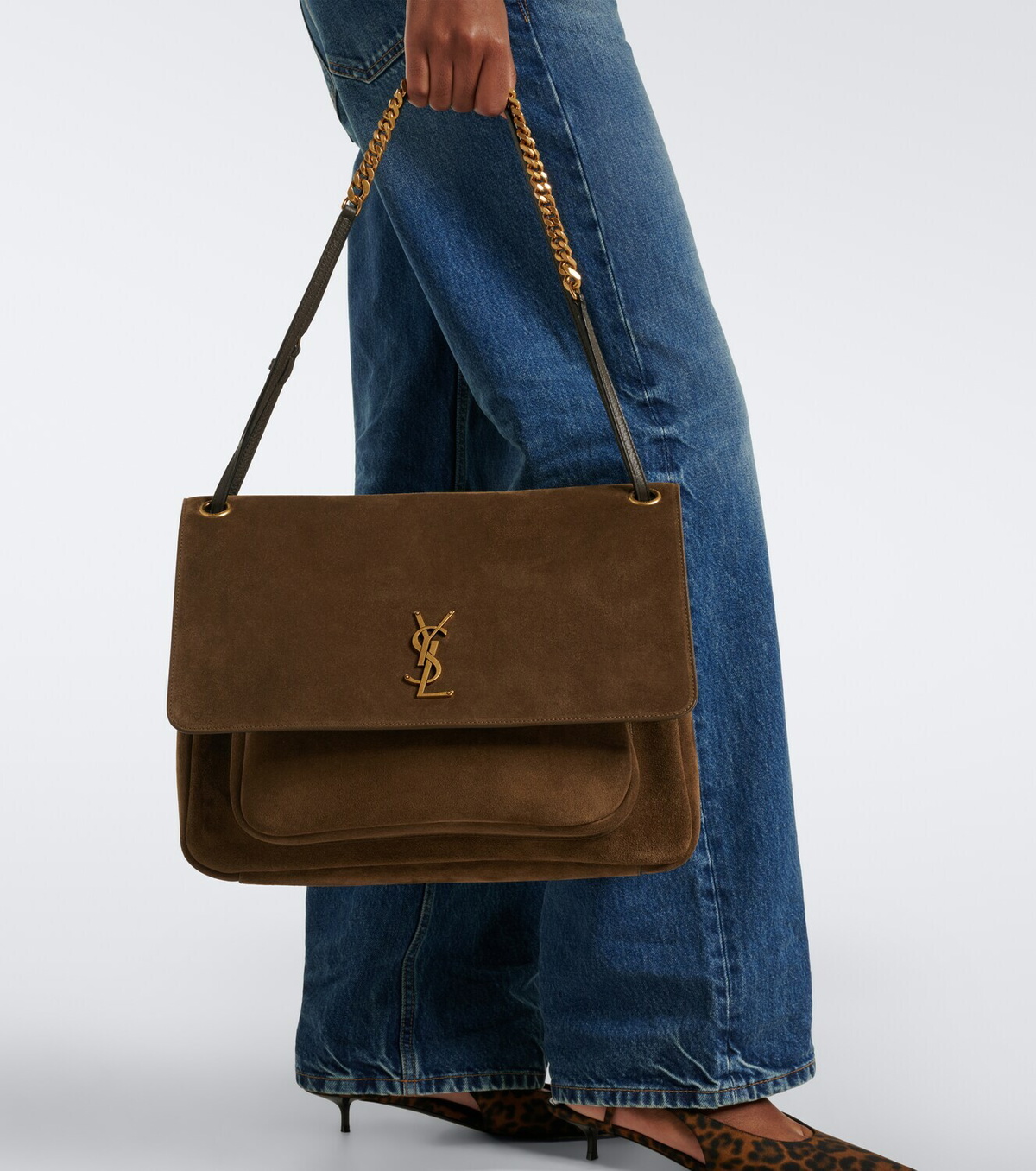 Saint Laurent Niki Small suede shoulder bag
