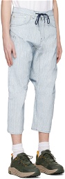 Fumito Ganryu White 3D Cut Jeans