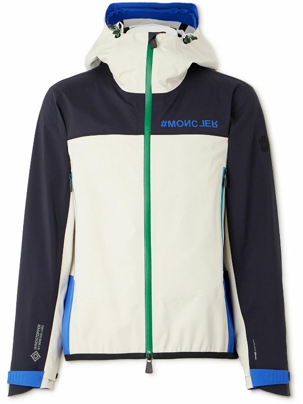 Photo: Moncler Grenoble - Granges Colour-Block GORE-TEX™ WINDSTOPPER Hooded Jacket - White