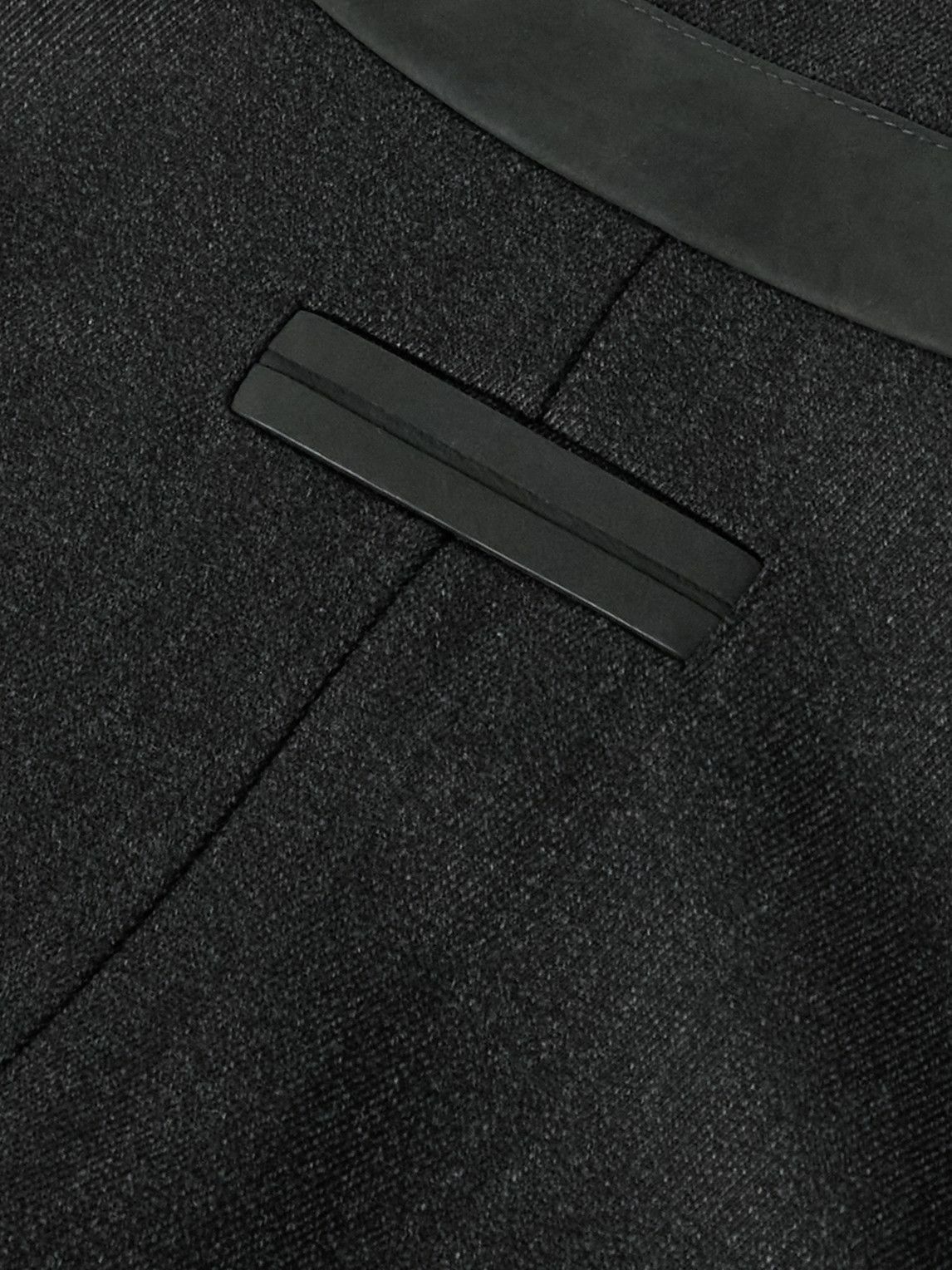 Zegna - Nubuck-Trimmed Virgin Wool-Twill Jacket - Gray