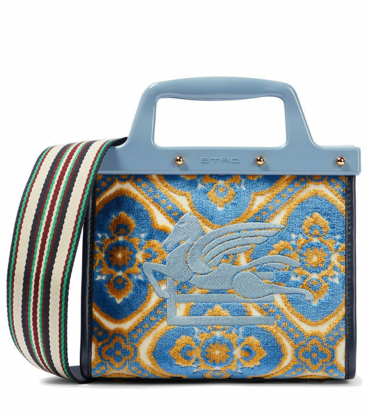 ショルダーバッグ・ポシェット Etro Small Love Trotter Bag ETRO Small Love Trotter Denim Tote Bag | Blue | FARFETCH