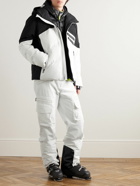 Bogner - Logo-Print Colour-Block Padded Hooded Down Ski Jacket - White