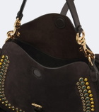 Etro Pony Medium studded suede shoulder bag