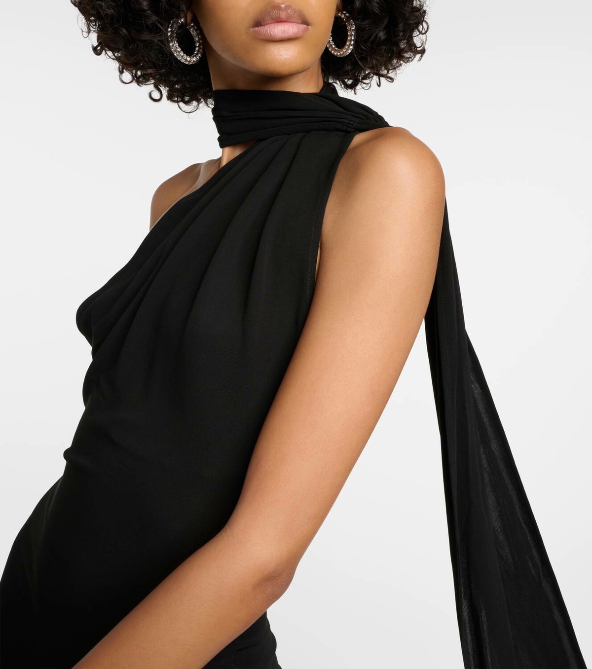 Alex Perry Scarf-detail open-back jersey minidress