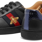 Gucci Men's New Ace GRG Bee Sneakers in Black