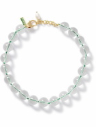 éliou - Fez Gold-Plated Crystal Quartz Beaded Necklace