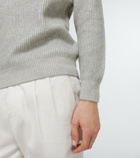 Brunello Cucinelli - Ribbed-knit cashmere vanisé sweater