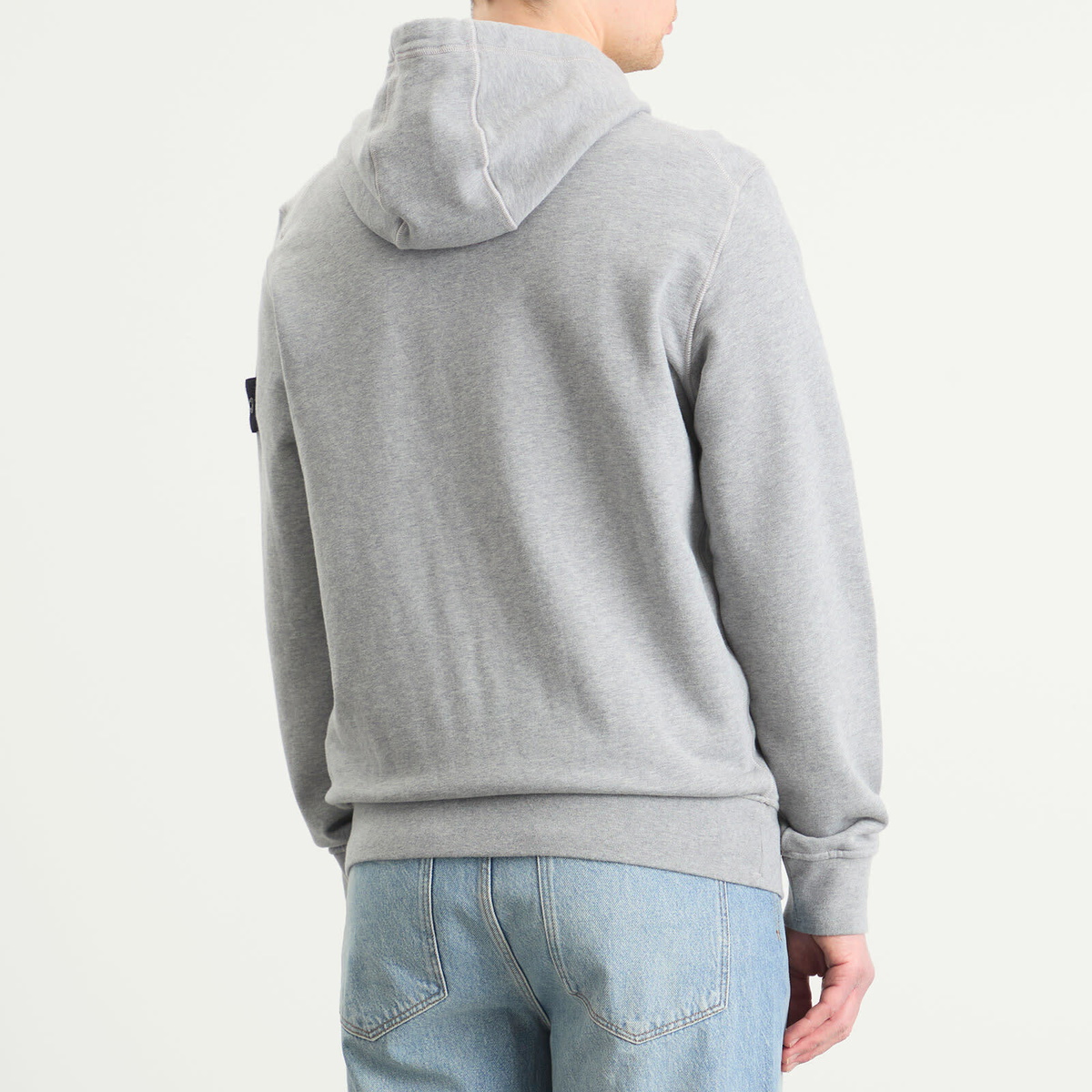 Stone Island Men's Garment Dyed Zip Hoodie in Melange Grey