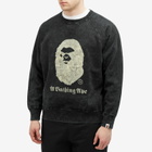 A Bathing Ape Men's Overdye Crew Neck Sweatshirt in Black
