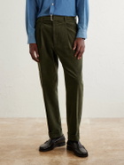 Officine Générale - Hugo Straight-Leg Cotton-Blend Corduroy Trousers - Green