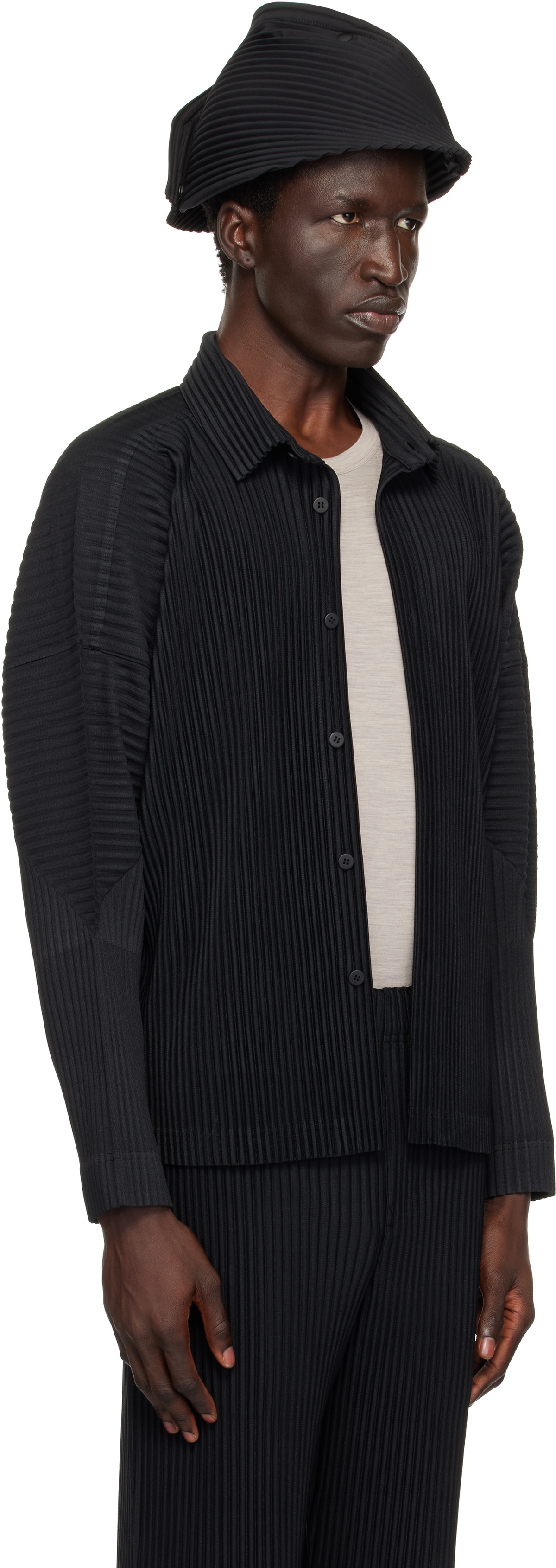 HOMME PLISSÉ ISSEY MIYAKE Black Monthly Color November Shirt Homme