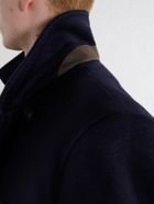 N.PEAL - Great Portland Double-Breasted Wool and Cashmere-Blend Twill Coat - Blue