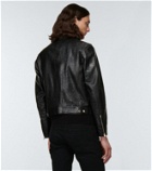 Tom Ford Lizard-effect leather biker jacket