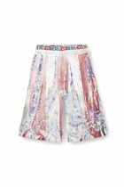 Diesel Floral shorts with cracked over-print - Shorts - Unisex - Multicolor