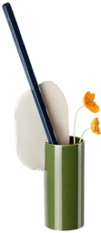 Vitra Green & Off-White 'Découpage' Vase