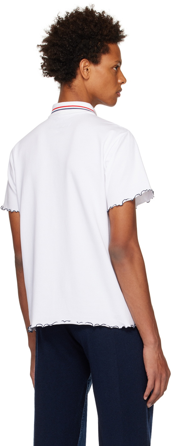 PALMER White Lettuce Edge Polo