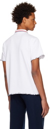 PALMER White Lettuce Edge Polo