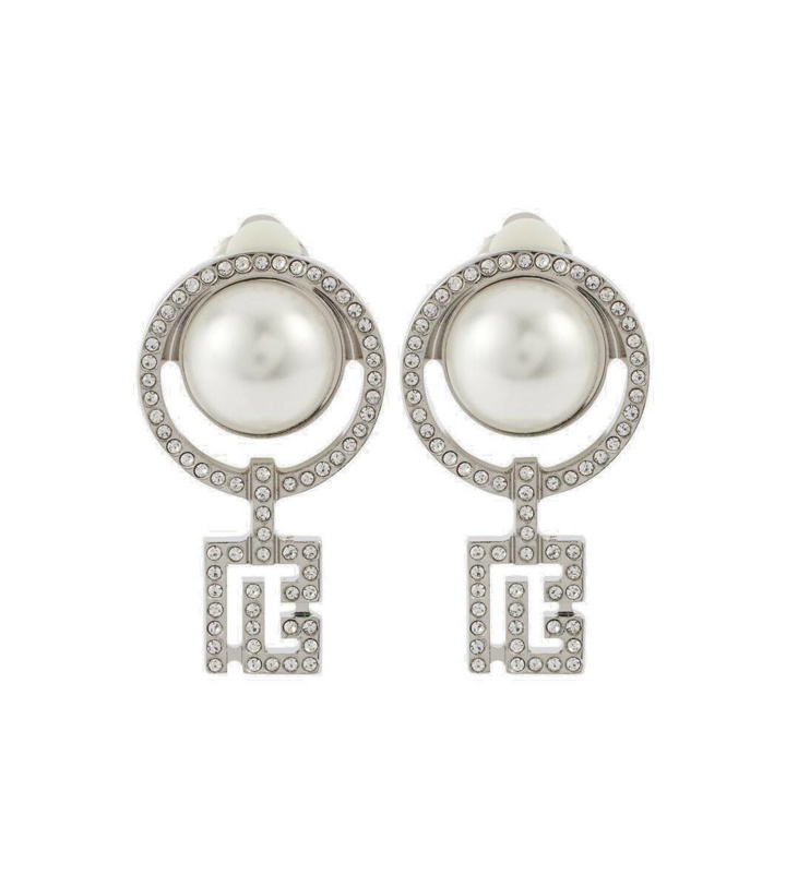 Photo: Balmain Faux pearl embellished clip-on earrings