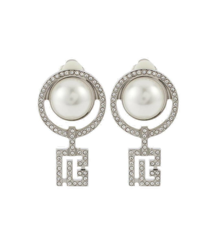 Photo: Balmain Faux pearl embellished clip-on earrings