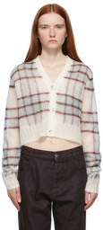 Acne Studios Check Mohair Cropped Cardigan