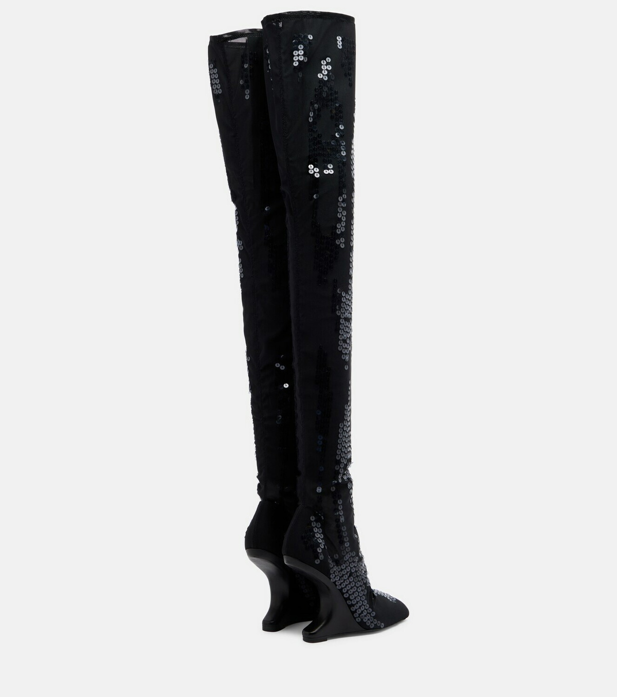 Rick Owens Cantilever embellished leather boots