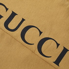 Gucci Men's Half Zip Popover Logo Hoody in Camel