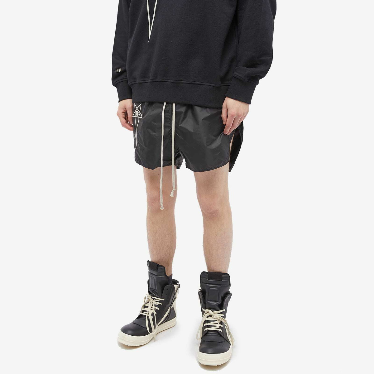Rick Owens x Champion Dolphin Boxers in Black Rick Owens