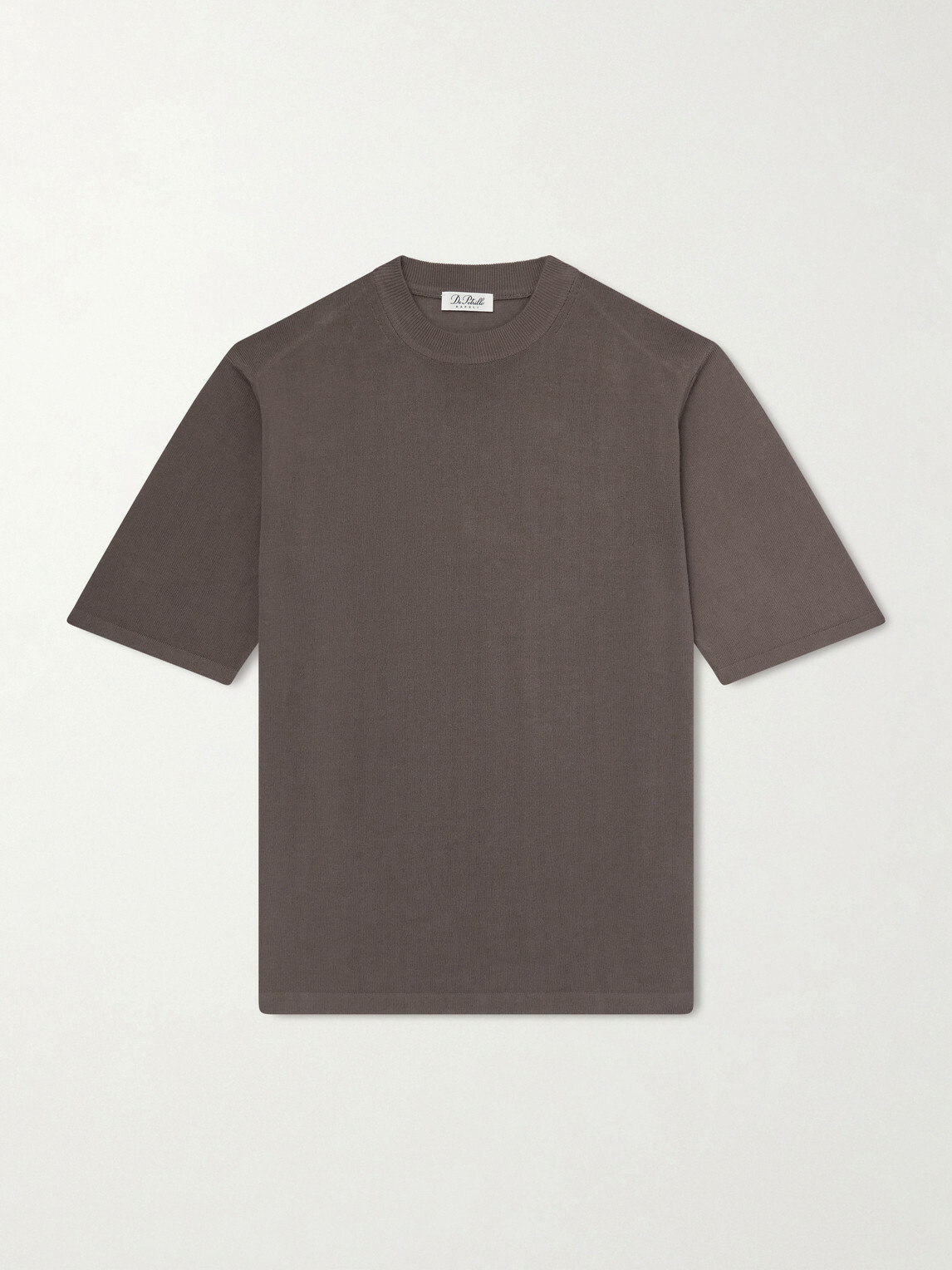 De Petrillo - Knitted Cotton T-Shirt - Brown