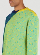 Gucci - GG Jacquard Colour Block Sweater in Yellow
