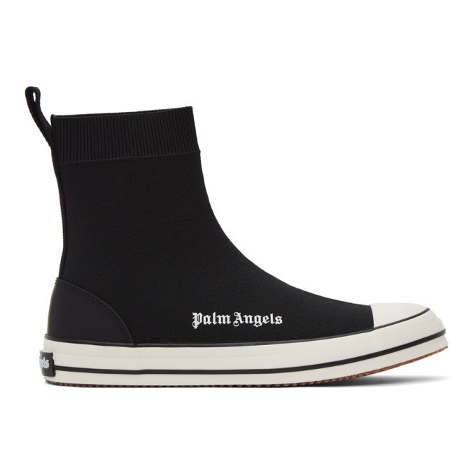 Photo: Palm Angels Black Vulcanized High Sneakers