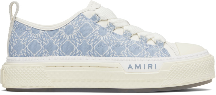 Photo: AMIRI Blue & White MA Quad Court Low Sneakers