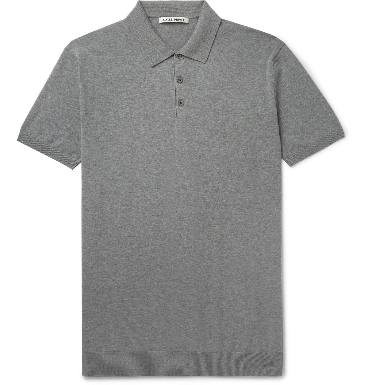 SALLE PRIVÉE - Eliel Cotton Polo Shirt - Gray