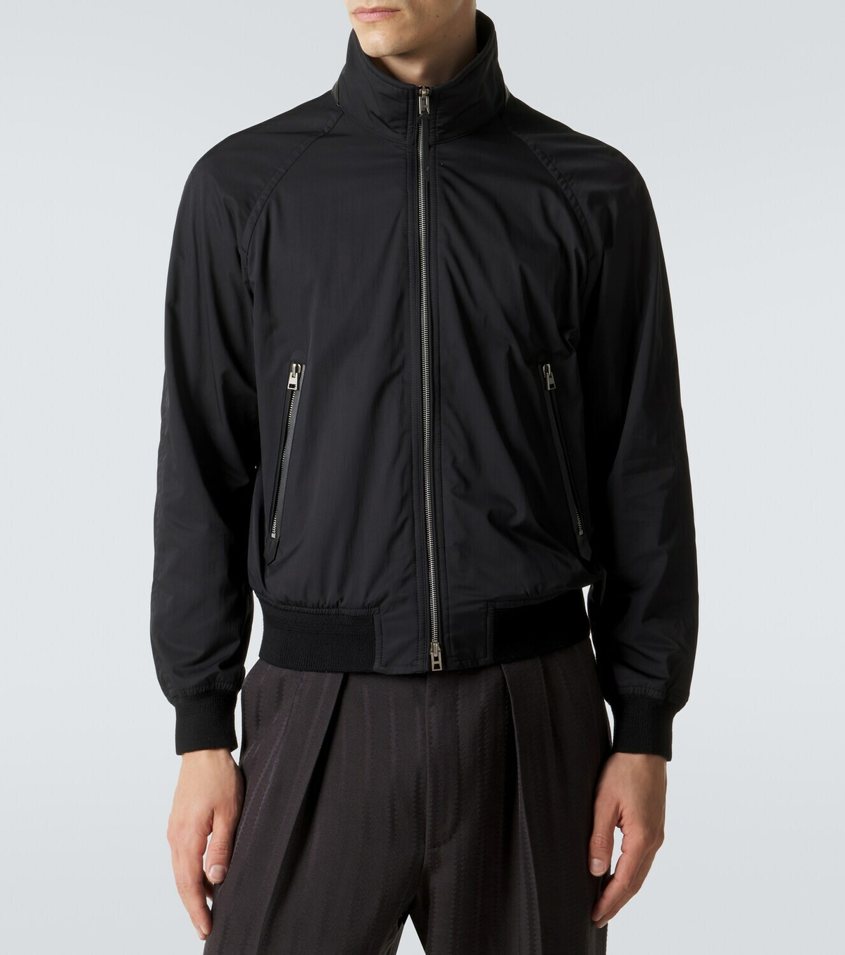 Tom Ford Leather-trimmed jacket