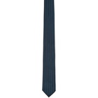 Dries Van Noten Navy Tonal Stripe Tie