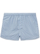 Derek Rose - Nelson Printed Cotton Boxer Shorts - Blue
