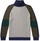 Tempus Now - Colour-Block Cashmere and Wool-Blend Rollneck Sweater - Multi