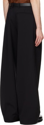 032c Black Portrait Wide Leg Suit Trousers