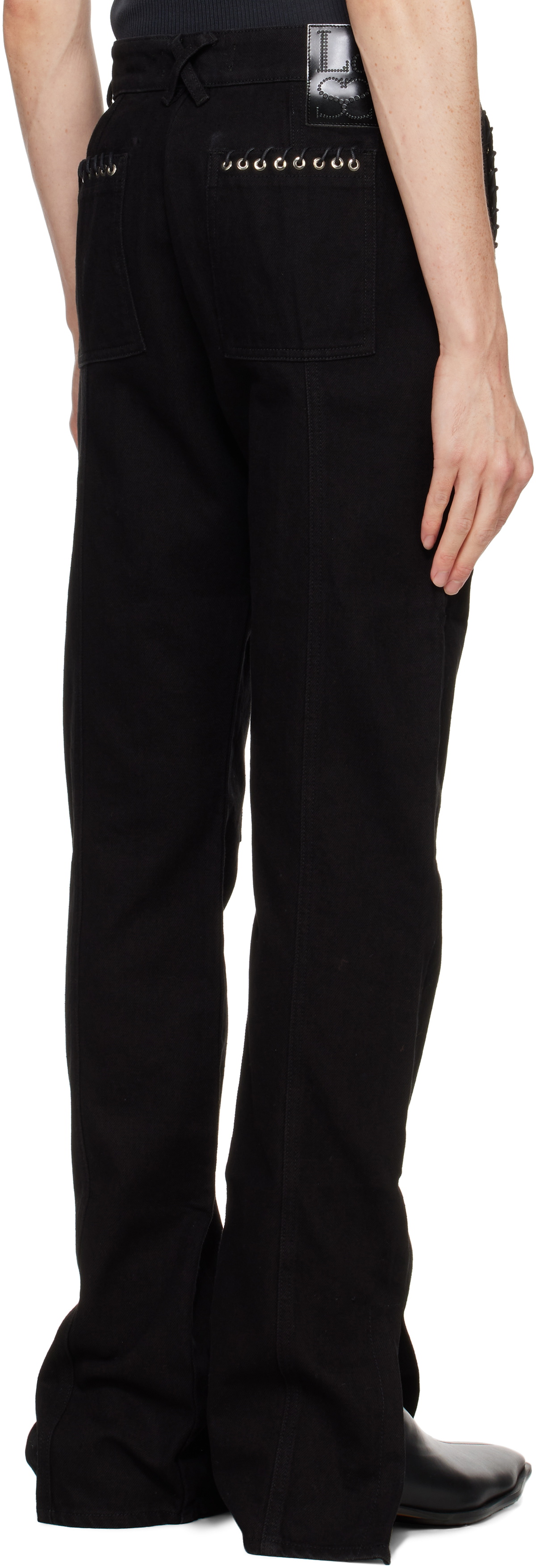 Ludovic de Saint Sernin Black Eleanor Denim Cargo Pants