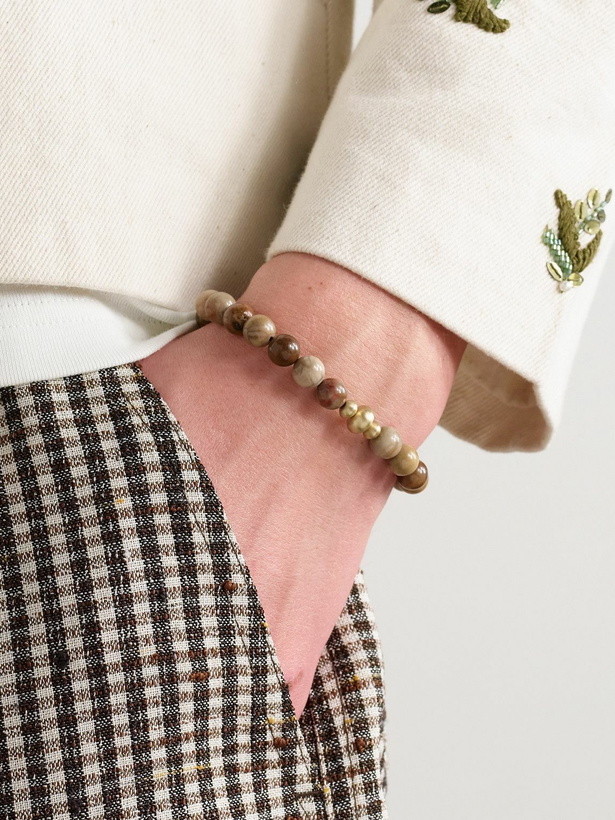 Photo: Jacquie Aiche - Wood and 14-Karat Gold Beaded Bracelet