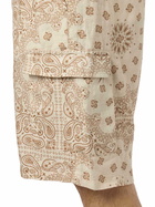 MC2 Saint Barth Man Linen Bermuda Marseille With Bandanna Print