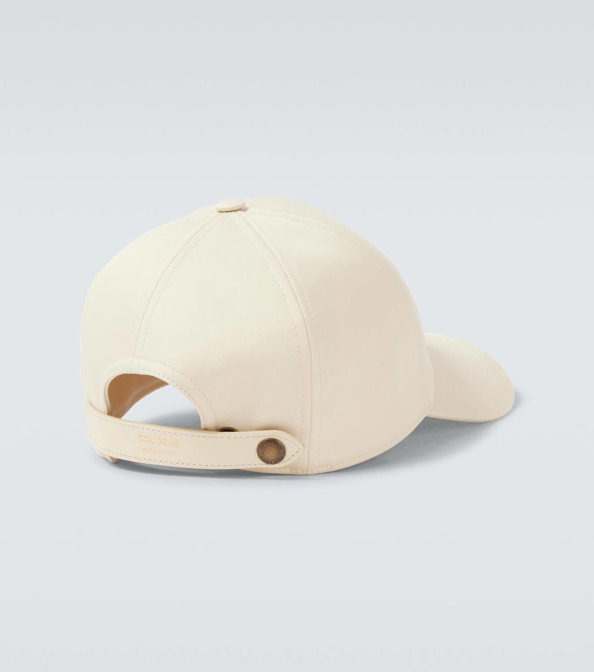 Tom Ford TF leather-trimmed cotton canvas cap