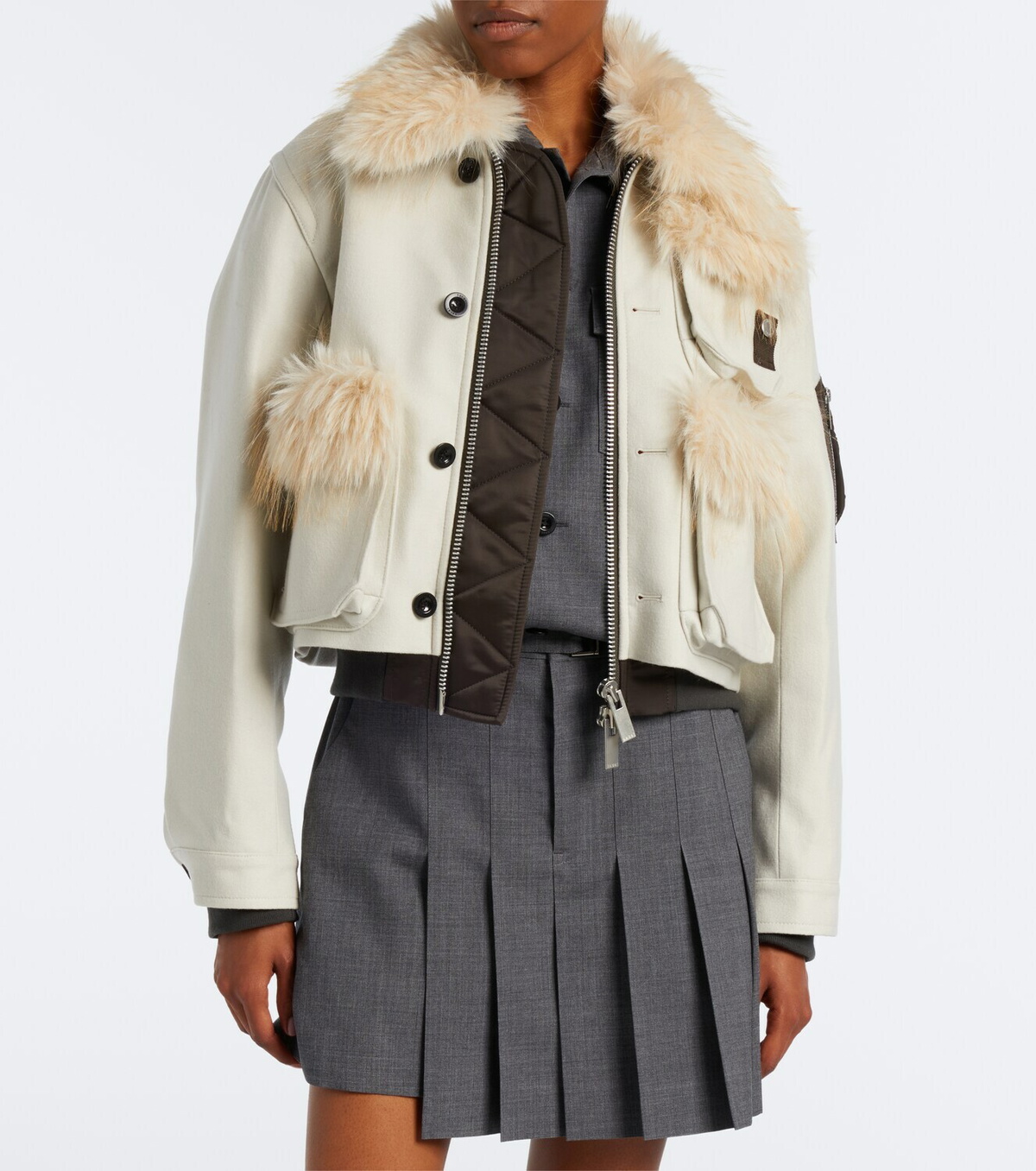 Sacai Wool blouson jacket